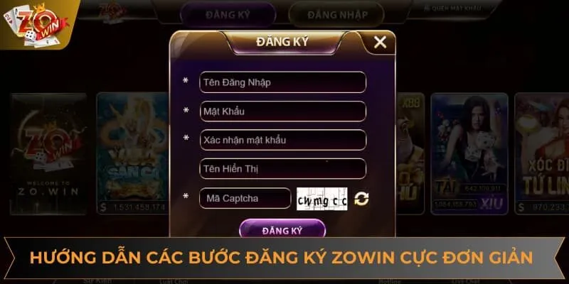 Các thao tác để đăng ký ZOWIN tại máy chủ